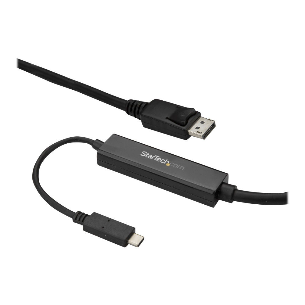 Produktbild för StarTech.com 9.8ft/3m USB C to DisplayPort 1.2 Cable 4K 60Hz, USB-C to DisplayPort Adapter Cable HBR2, USB Type-C DP Alt Mode to DP Monitor Video Cable, Compatible w/ Thunderbolt 3, Black - USB-C Male to DP Male (CDP2DPMM3MB) - extern videoadapter - STM32