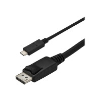 Produktbild för StarTech.com 9.8ft/3m USB C to DisplayPort 1.2 Cable 4K 60Hz, USB-C to DisplayPort Adapter Cable HBR2, USB Type-C DP Alt Mode to DP Monitor Video Cable, Compatible w/ Thunderbolt 3, Black - USB-C Male to DP Male (CDP2DPMM3MB) - extern videoadapter - STM32