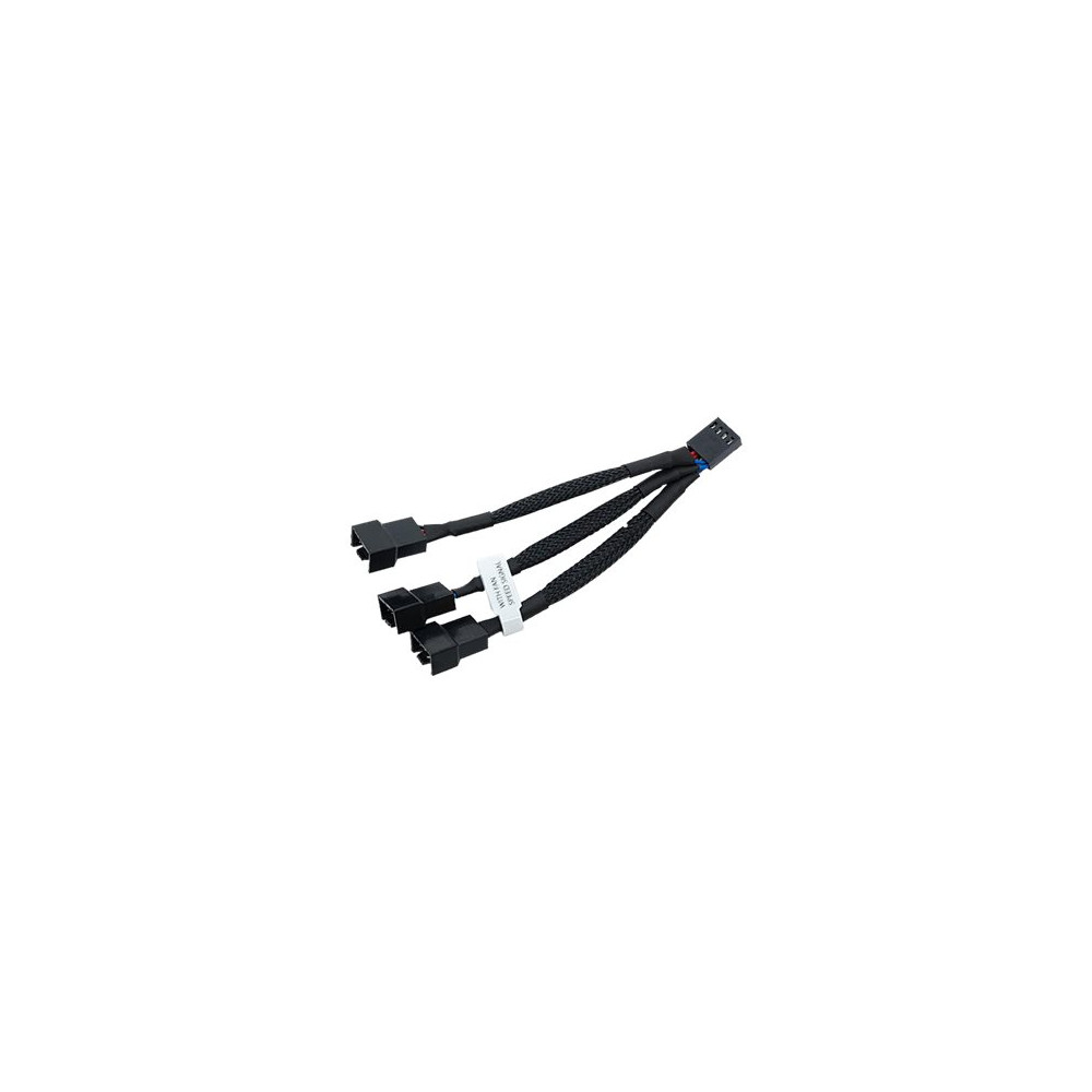 Produktbild för EkWaterBlocks - strömdelare för fläkt - 4-stifts PWM till 3-stifts PWM - 10 cm