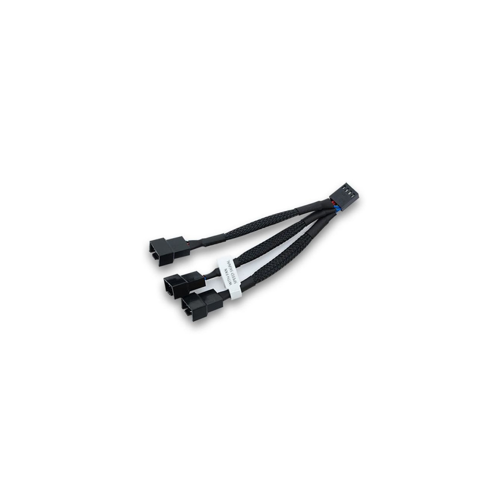 Produktbild för EkWaterBlocks - strömdelare för fläkt - 4-stifts PWM till 3-stifts PWM - 10 cm