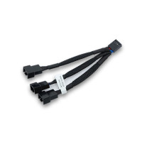 Produktbild för EkWaterBlocks - strömdelare för fläkt - 4-stifts PWM till 3-stifts PWM - 10 cm