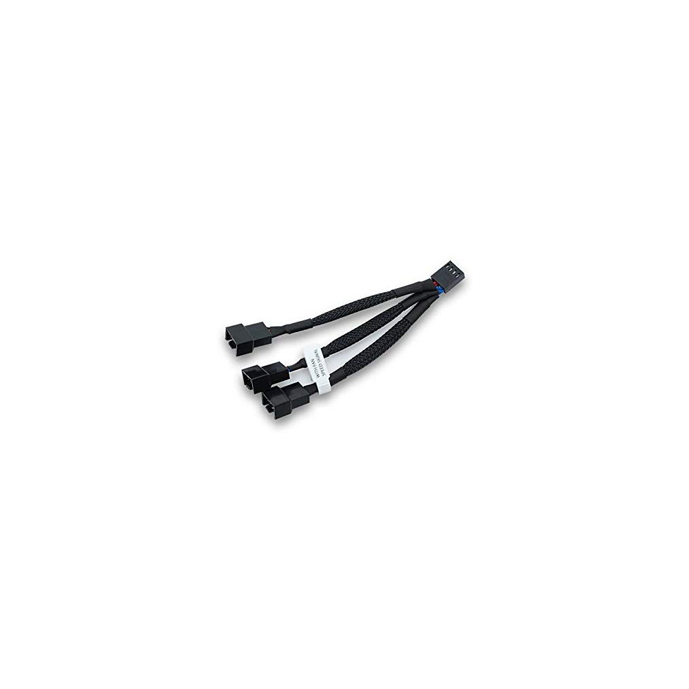 Produktbild för EkWaterBlocks - strömdelare för fläkt - 4-stifts PWM till 3-stifts PWM - 10 cm