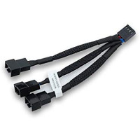 Produktbild för EkWaterBlocks - strömdelare för fläkt - 4-stifts PWM till 3-stifts PWM - 10 cm