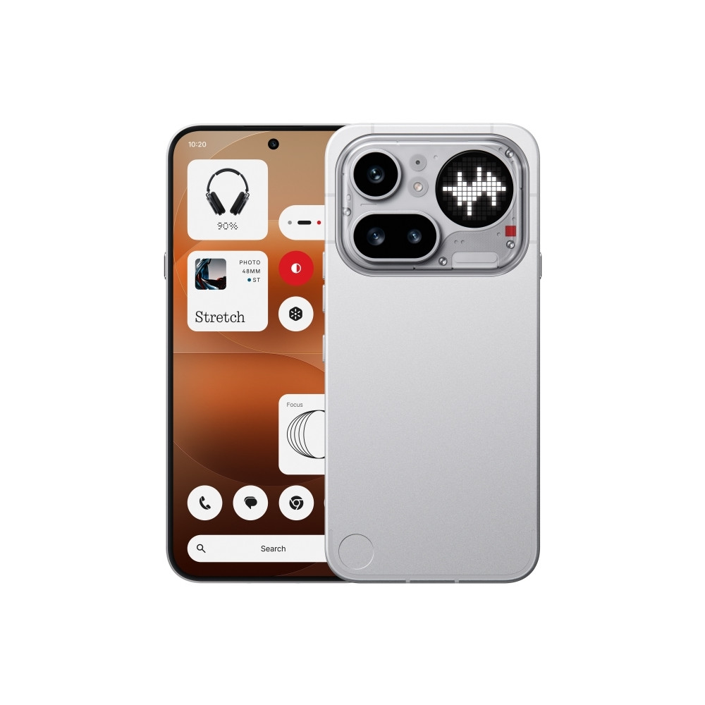 Produktbild för Nothing Phone (4a) Pro - silver - 5G pekskärmsmobil - 128 GB - GSM