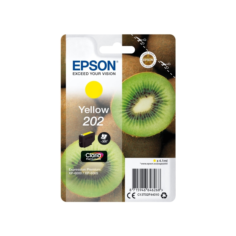 Produktbild för Epson 202 - gul - original - bläckpatron
