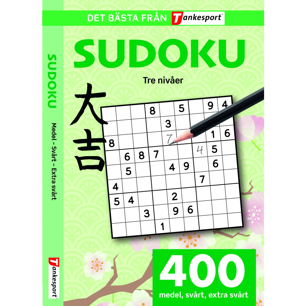 Produktbild för Sudoku. Medel - svårt - extra svårt (häftad)