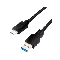 Produktbild för LogiLink - USB typ C-kabel - USB typ A till USB-C - 15 cm
