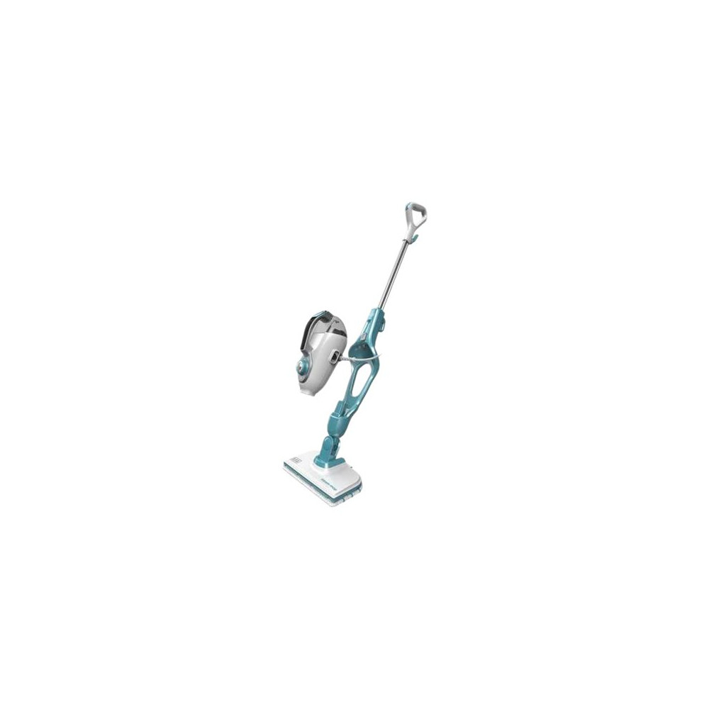Produktbild för BLACK+DECKER FSMH1321 - ångdammsugare - skaft/handhållen - vit/aqua
