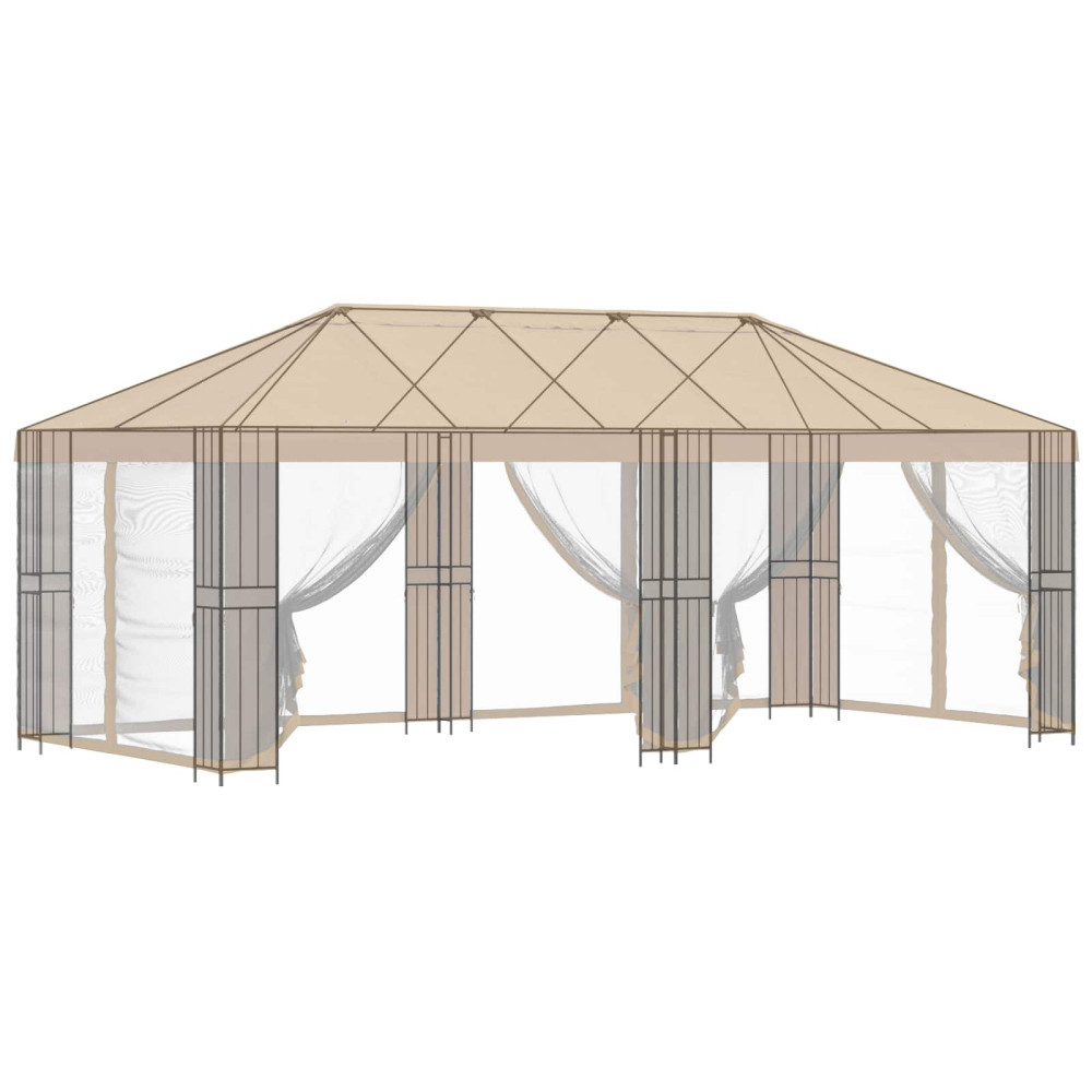 Produktbild för Gazebo Ram 6 x 3 m Svart Stål
