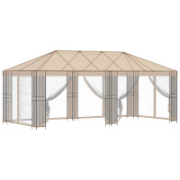 Produktbild för Gazebo Ram 6 x 3 m Svart Stål