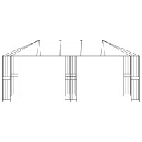 Produktbild för Gazebo Ram 6 x 3 m Svart Stål