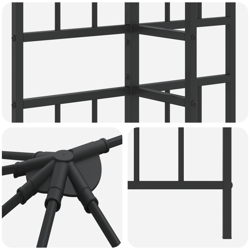 Produktbild för Gazebo Ram 6 x 3 m Svart Stål