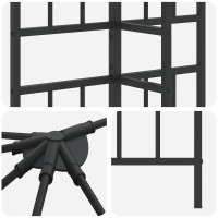 Produktbild för Gazebo Ram 6 x 3 m Svart Stål