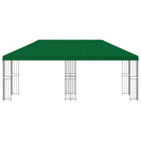 Produktbild för Paviljong med väggar 6 x 3 m Grön Polyester och Stål 190