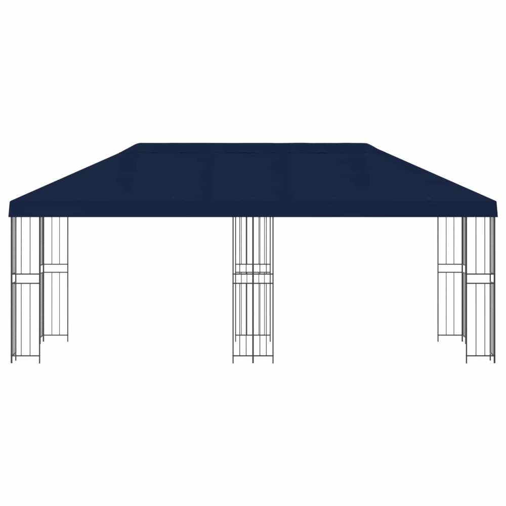 Produktbild för Paviljong med väggar 6 x 3 m Blå Polyester och Stål 190
