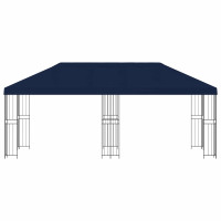 Produktbild för Paviljong med väggar 6 x 3 m Blå Polyester och Stål 190