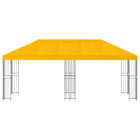 Produktbild för Paviljong med väggar 6 x 3 m Gul Polyester och Stål 190
