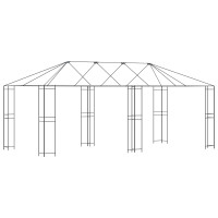 Produktbild för Gazebo Ram 6 x 3 m Svart Stål