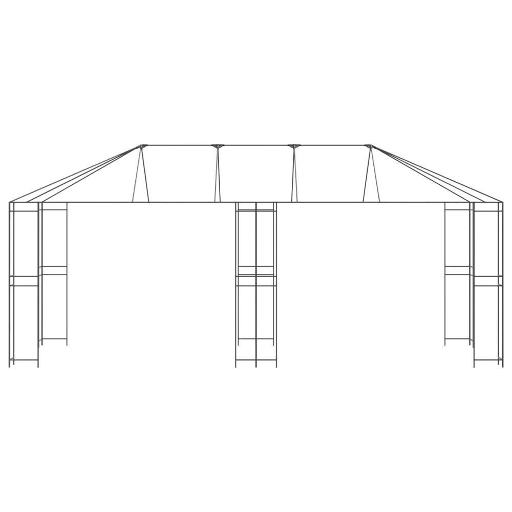 Produktbild för Gazebo Ram 6 x 3 m Svart Stål