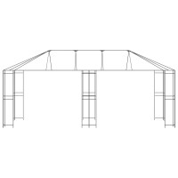 Produktbild för Gazebo Ram 6 x 3 m Svart Stål