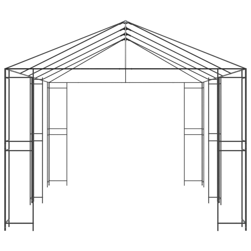 Produktbild för Gazebo Ram 6 x 3 m Svart Stål