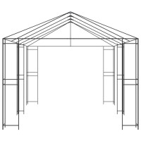 Produktbild för Gazebo Ram 6 x 3 m Svart Stål