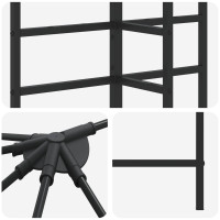 Produktbild för Gazebo Ram 6 x 3 m Svart Stål