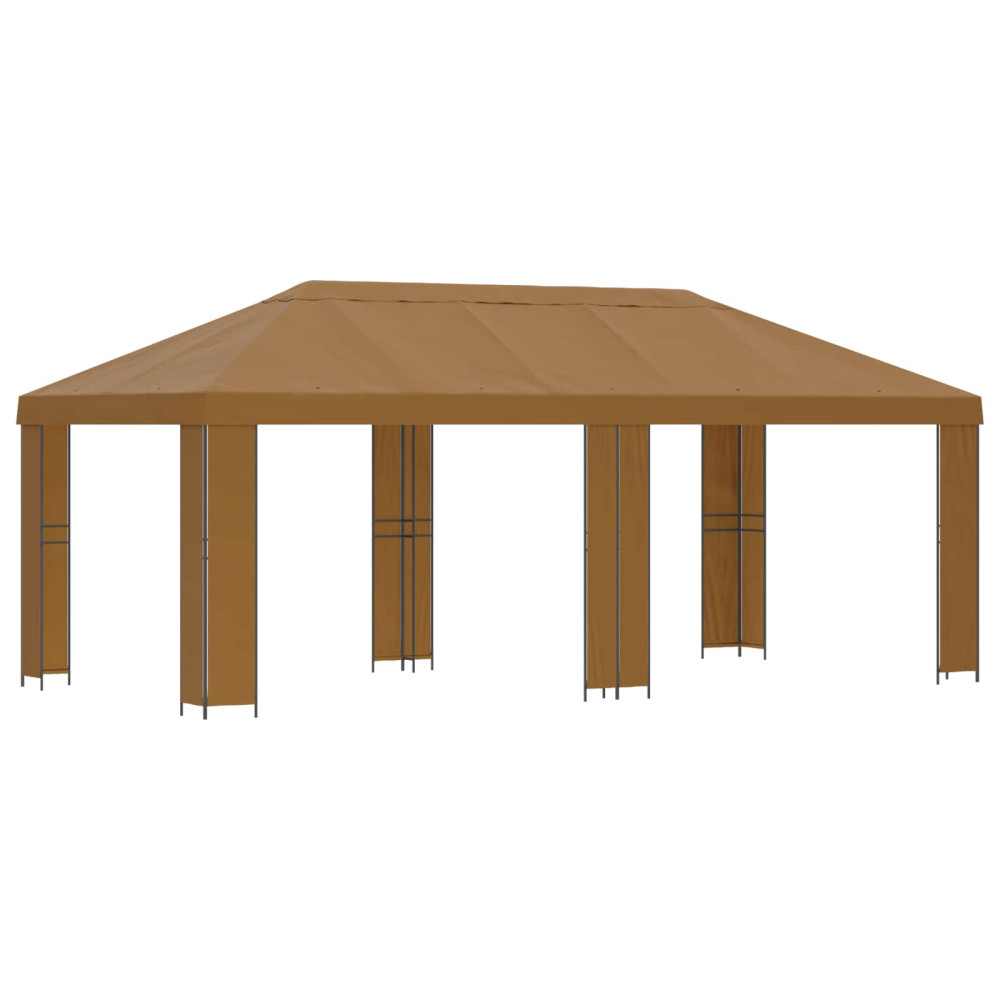 Produktbild för Trädgårdsgazebo 6 x 3 m Beige Polyester och Stål 190