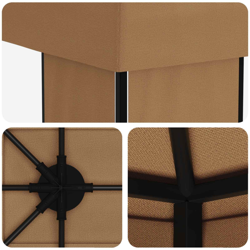 Produktbild för Trädgårdsgazebo 6 x 3 m Beige Polyester och Stål 190