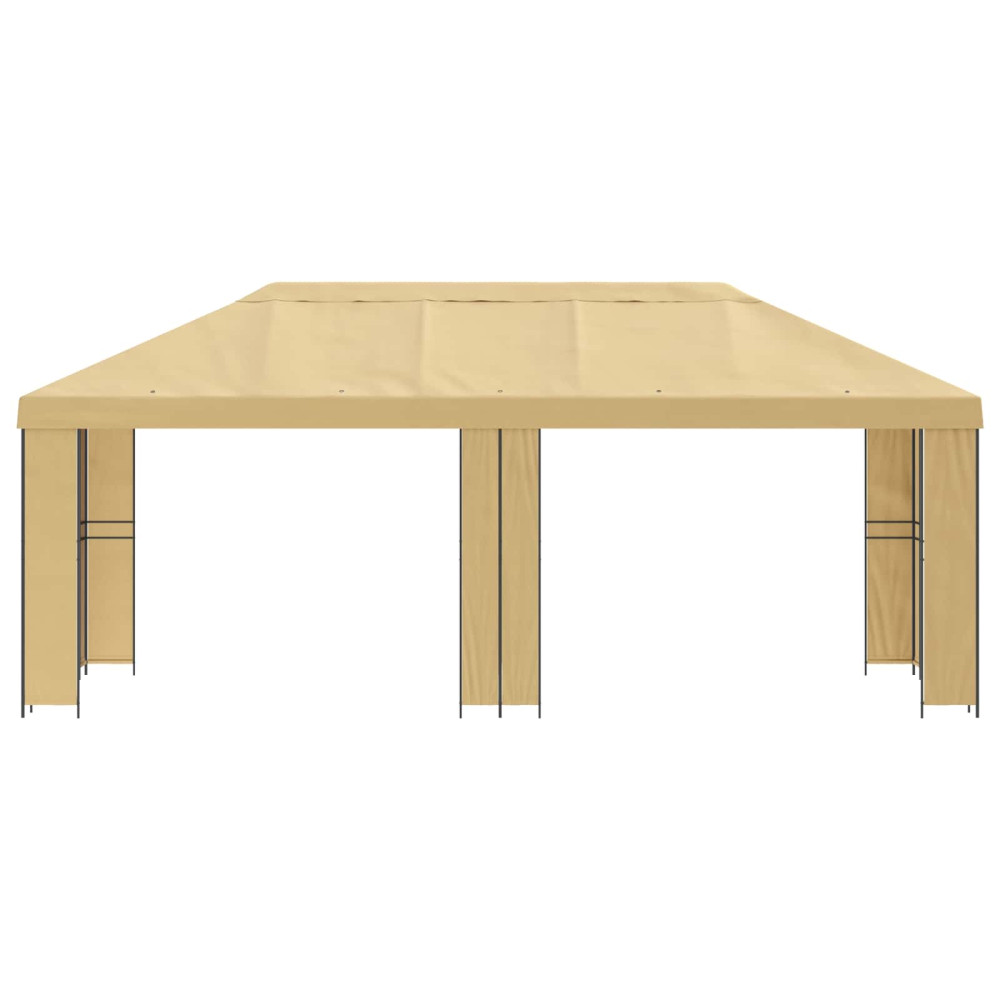 Produktbild för Trädgårdsgazebo 6 x 3 m Gräddvit Polyester och Stål 190