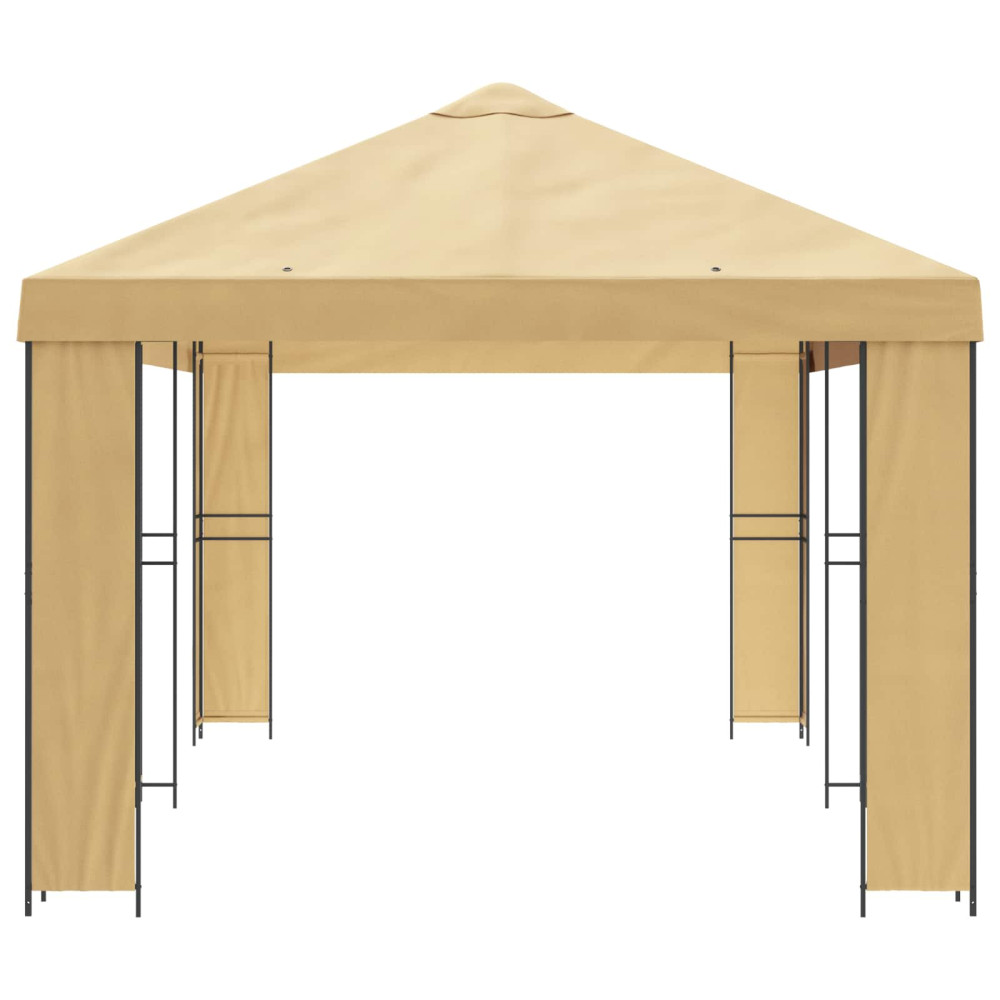 Produktbild för Trädgårdsgazebo 6 x 3 m Gräddvit Polyester och Stål 190