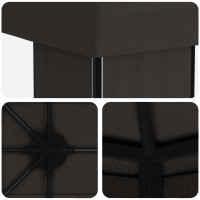 Produktbild för Trädgårdsgazebo 6 x 3 m Antracit Polyester och Stål 190