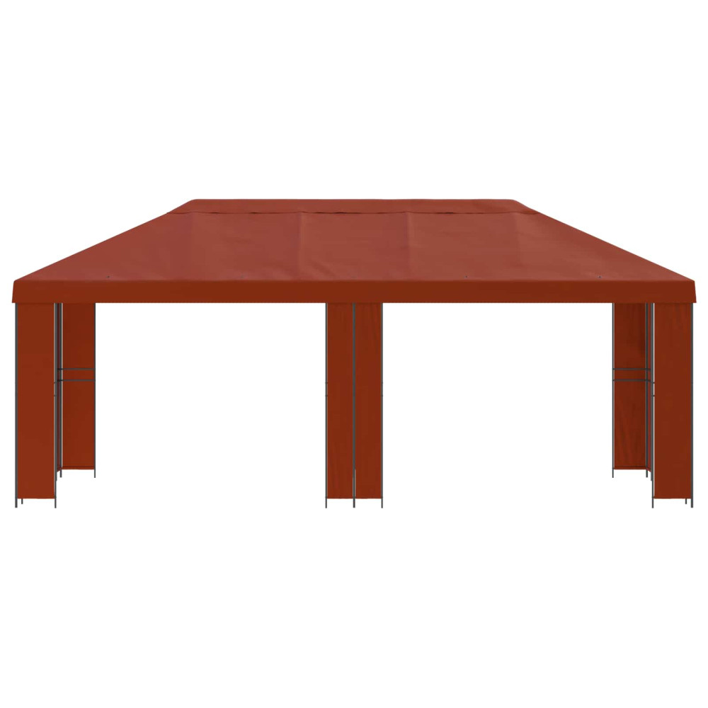 Produktbild för Trädgårdsgazebo 6 x 3 m Terracotta Polyester och Stål 190