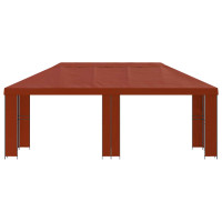 Produktbild för Trädgårdsgazebo 6 x 3 m Terracotta Polyester och Stål 190