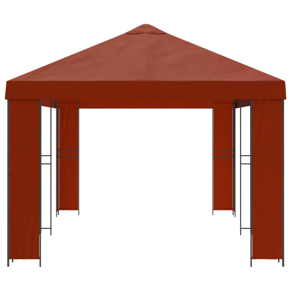 Produktbild för Trädgårdsgazebo 6 x 3 m Terracotta Polyester och Stål 190