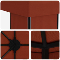 Produktbild för Trädgårdsgazebo 6 x 3 m Terracotta Polyester och Stål 190