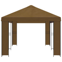 Produktbild för Trädgårdsgazebo 6 x 3 m Taupe Polyester och Stål 190