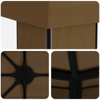 Produktbild för Trädgårdsgazebo 6 x 3 m Taupe Polyester och Stål 190