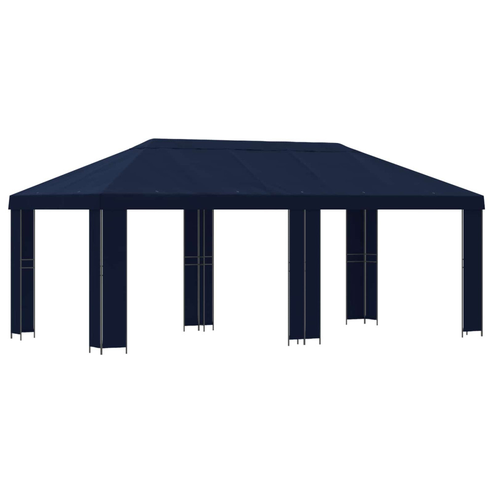 Produktbild för Trädgårdsgazebo 6 x 3 m Blå Polyester och Stål 190