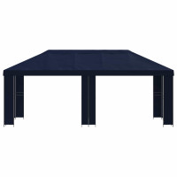 Produktbild för Trädgårdsgazebo 6 x 3 m Blå Polyester och Stål 190