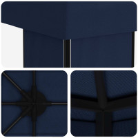Produktbild för Trädgårdsgazebo 6 x 3 m Blå Polyester och Stål 190