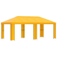 Produktbild för Trädgårdsgazebo 6 x 3 m Gul Polyester och Stål 190