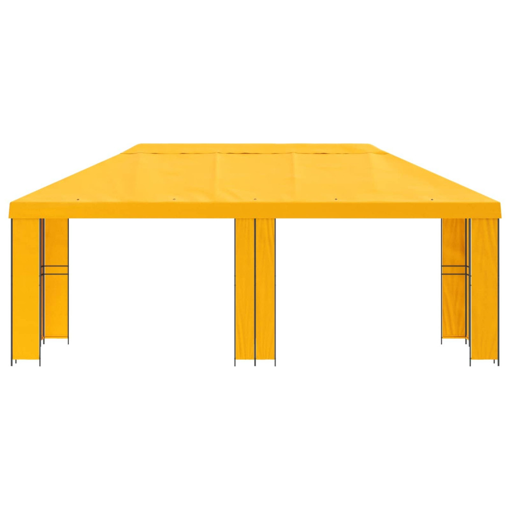 Produktbild för Trädgårdsgazebo 6 x 3 m Gul Polyester och Stål 190