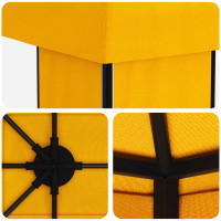 Produktbild för Trädgårdsgazebo 6 x 3 m Gul Polyester och Stål 190