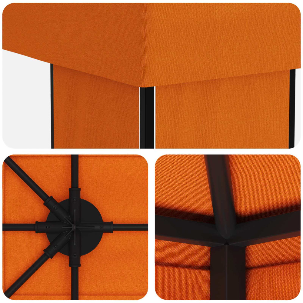 Produktbild för Trädgårdsgazebo 6 x 3 m Orange Polyester och Stål 190