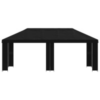 Produktbild för Trädgårdsgazebo 6 x 3 m Svart Polyester och Stål 190