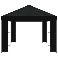 Produktbild för Trädgårdsgazebo 6 x 3 m Svart Polyester och Stål 190