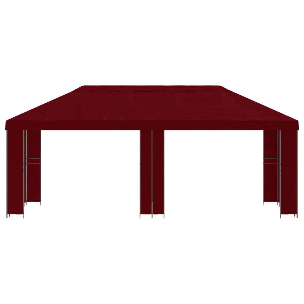 Produktbild för Trädgårdsgazebo 6 x 3 m Vinröd Polyester och Stål 190