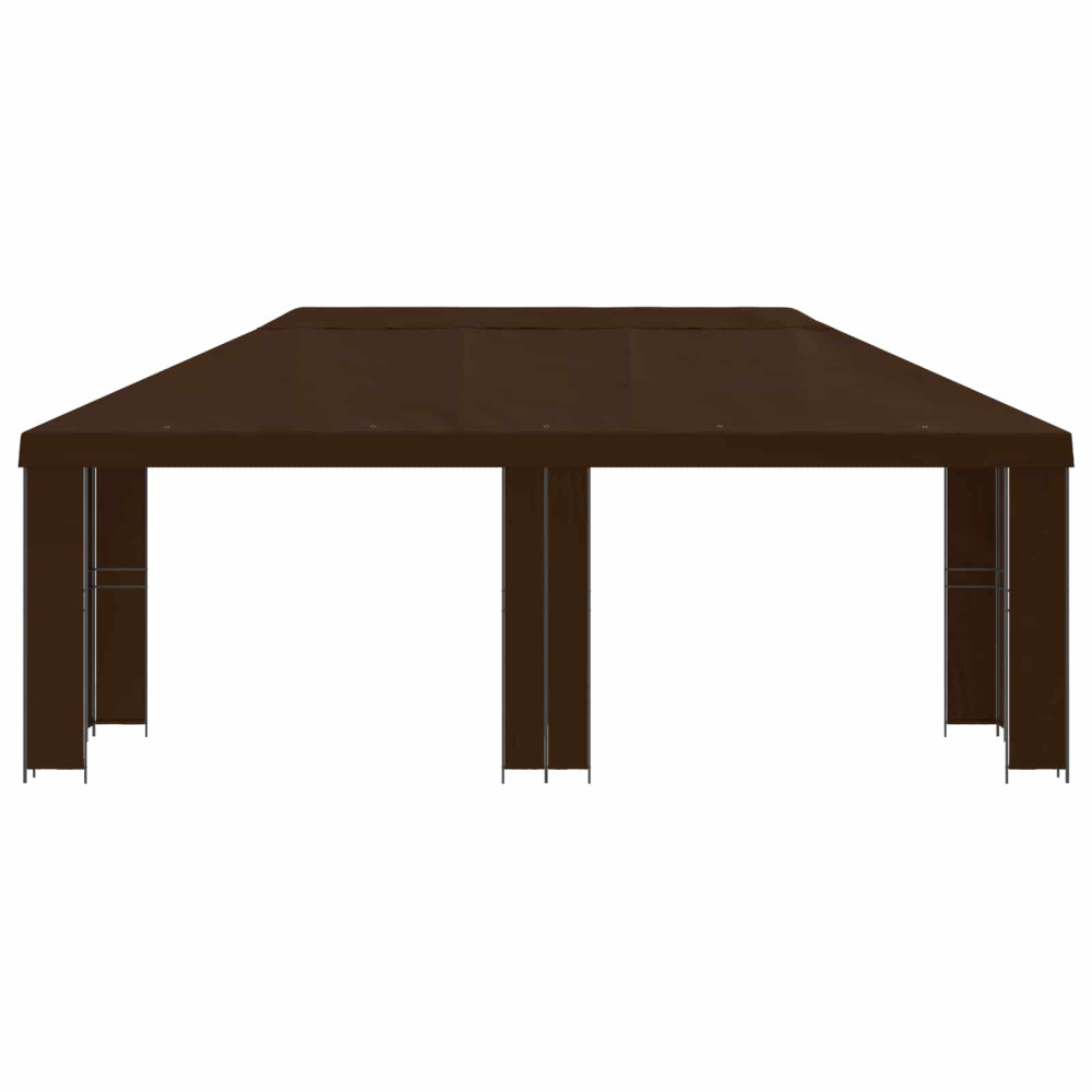 Produktbild för Trädgårdsgazebo 6 x 3 m Brun Polyester och Stål 190