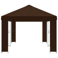 Produktbild för Trädgårdsgazebo 6 x 3 m Brun Polyester och Stål 190